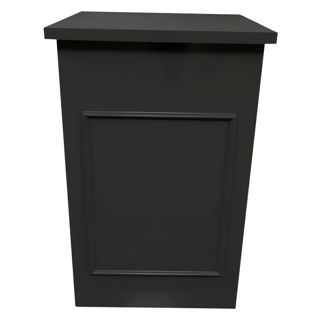 Chivari 31" x 28" Black Bar Post with HPL Top for Bar Setups and Displays BAR-POST-31-BLK-AX