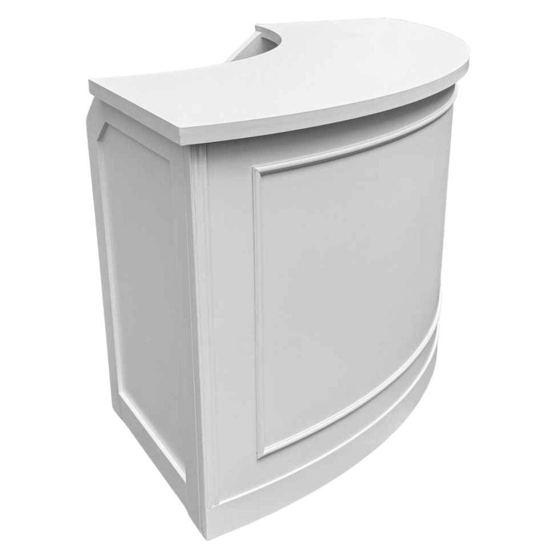 Chivari 28' White Portable Folding Bar - 4 Piece Set Single Panel Front - Manhattan BAR-CFG-WHT-B3-KT