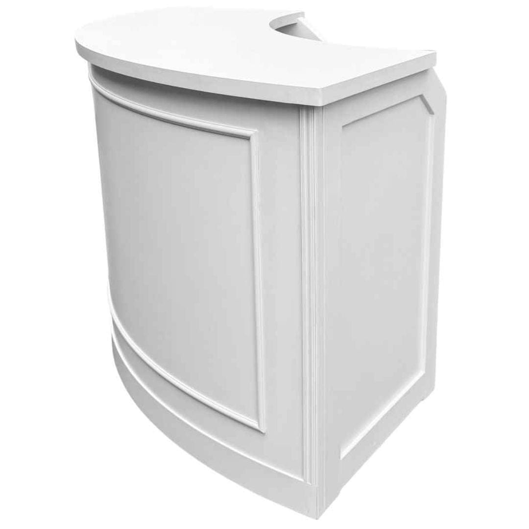 Chivari 28' White Portable Folding Bar - 4 Piece Set Single Panel Front - Manhattan BAR-CFG-WHT-B3-KT