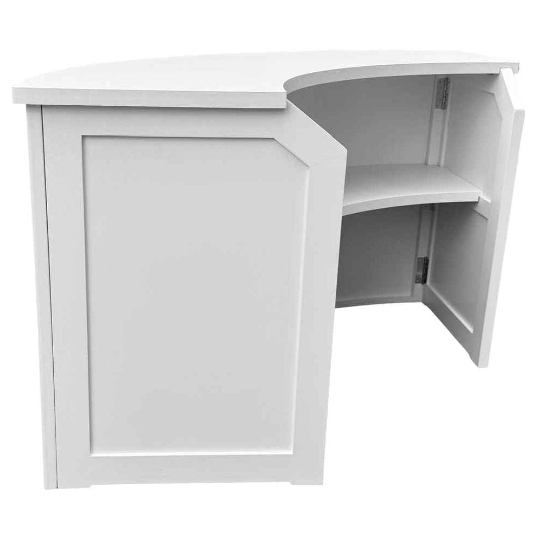 Chivari 28' White Portable Folding Bar - 4 Piece Set Single Panel Front - Manhattan BAR-CFG-WHT-B3-KT