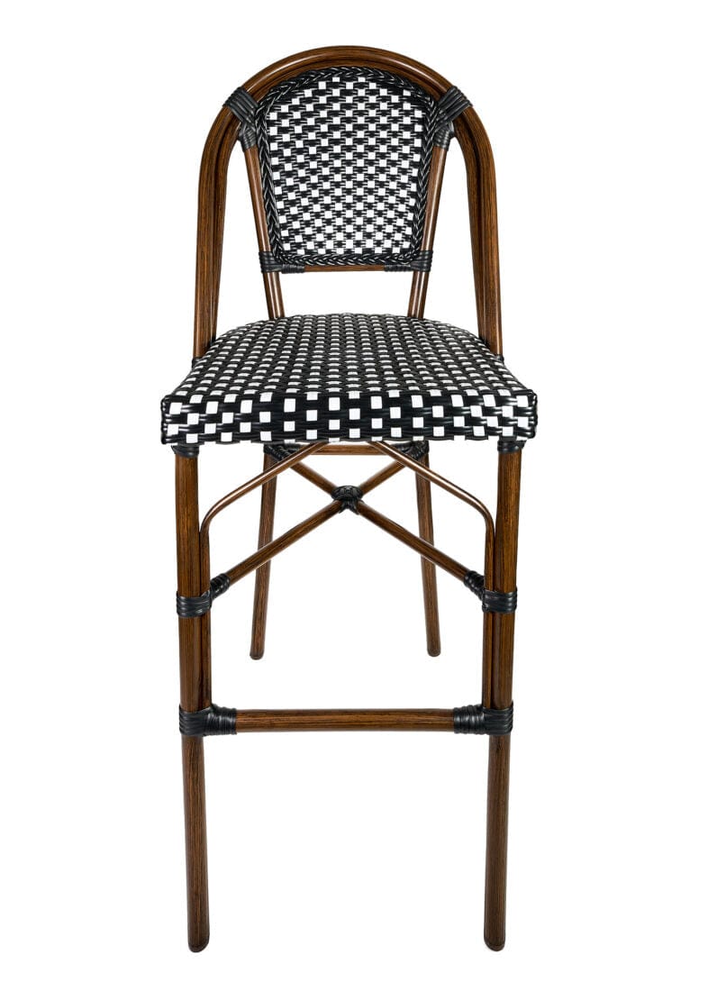 Toulouse Black and White French Bistro Barstool BBPBLA-AX-T