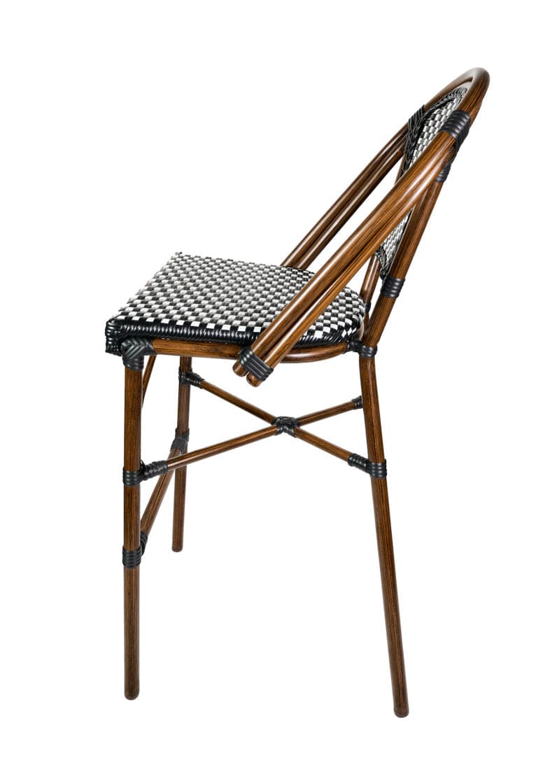 Toulouse Black and White French Bistro Barstool BBPBLA-AX-T