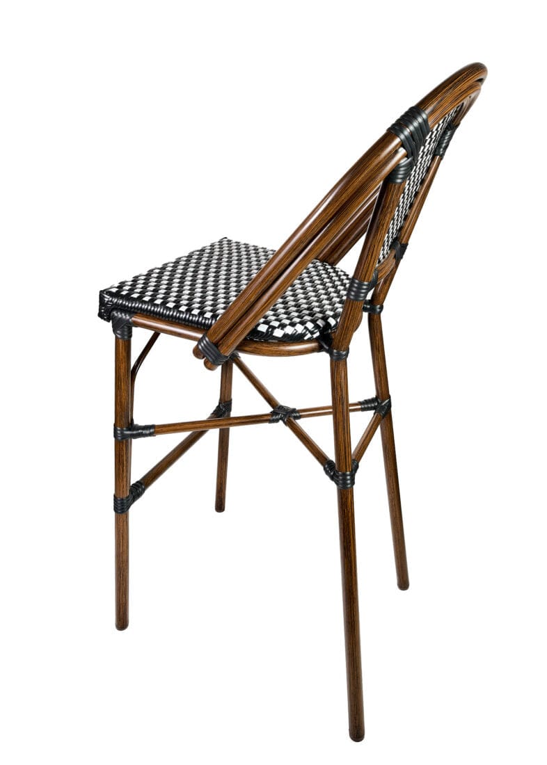 Toulouse Black and White French Bistro Barstool BBPBLA-AX-T