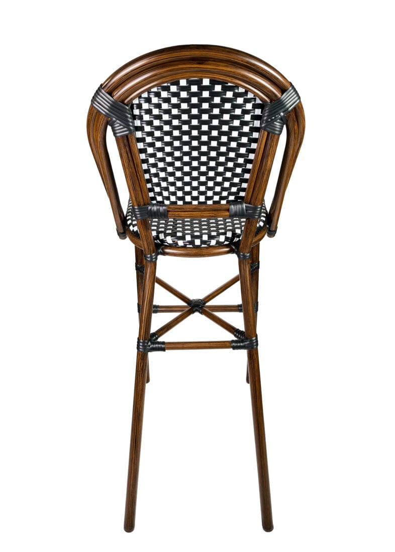 Toulouse Black and White French Bistro Barstool BBPBLA-AX-T