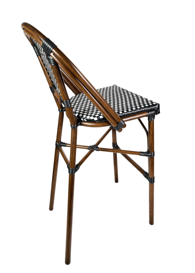 Toulouse Black and White French Bistro Barstool BBPBLA-AX-T