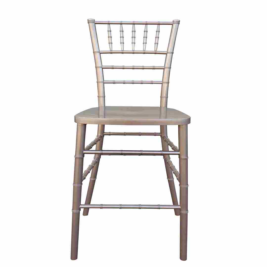 Chivari Sparkling Rose Gold Resin Steel Skeleton™ Chiavari Barstool BCRRGSP-ST-AX-T