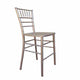 Chivari Sparkling Rose Gold Resin Steel Skeleton™ Chiavari Barstool BCRRGSP-ST-AX-T