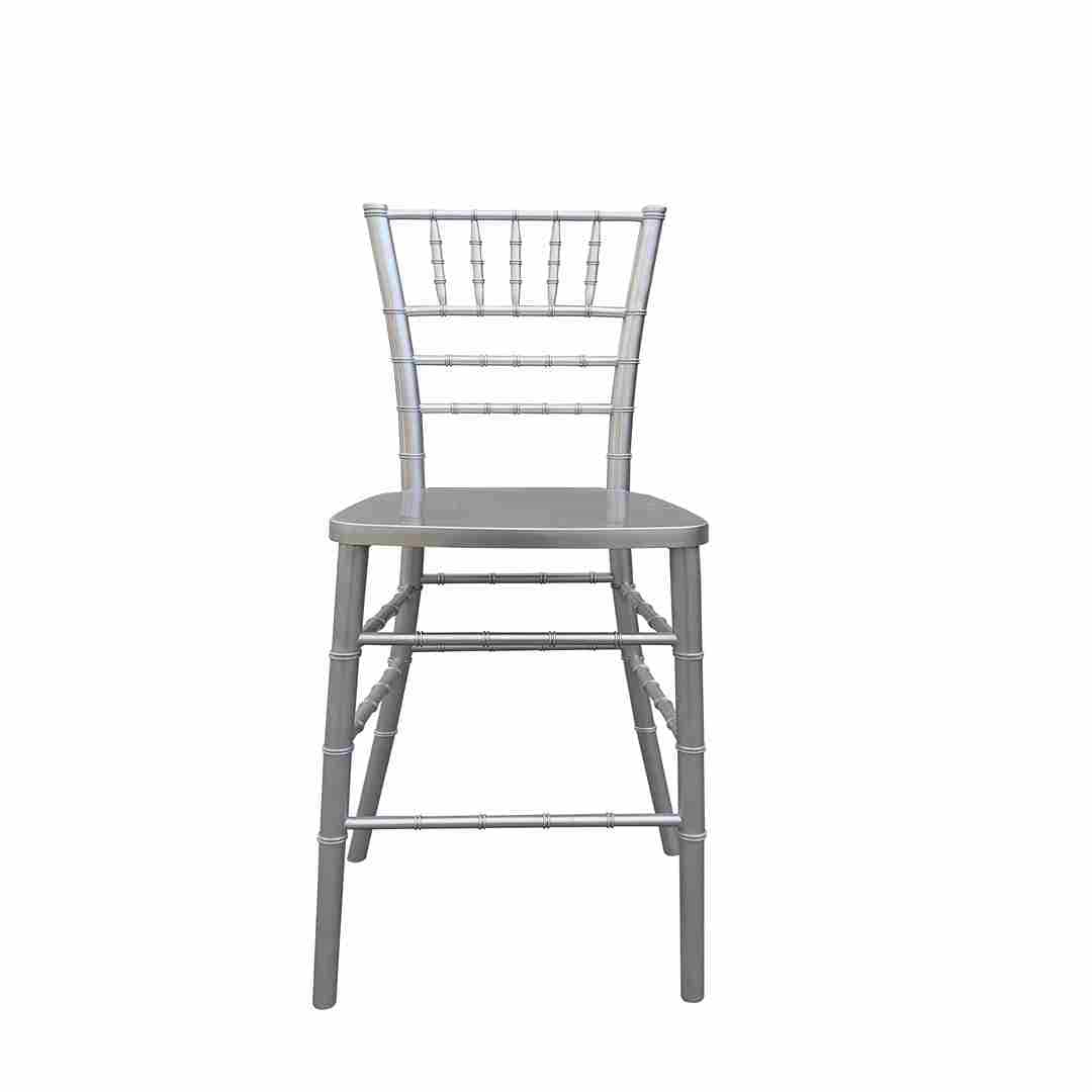 Chivari Silver Resin Steel Skeleton™ Chiavari Barstool BCRS-ST-AX-T