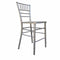 Chivari Sparkling Silver Champagne Resin Steel Skeleton™ Chiavari Barstool BCRSCS-ST-AX-T
