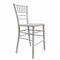 Chivari White Distressed WoodGrain™ Resin Steel Skeleton™ Chiavari Barstool BCRWDB-ST-AX-T