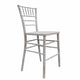 Chivari White Distressed WoodGrain™ Resin Steel Skeleton™ Chiavari Barstool BCRWDB-ST-AX-T