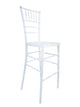Chivari Sparkling Pearl White Resin Steel Skeleton™ Chiavari Barstool BCRWSP-ST-AX-T