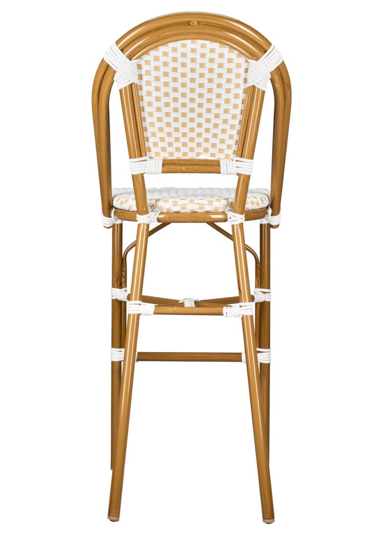 Toulouse White and Beige French Bistro Barstool BBPWB-AX-T