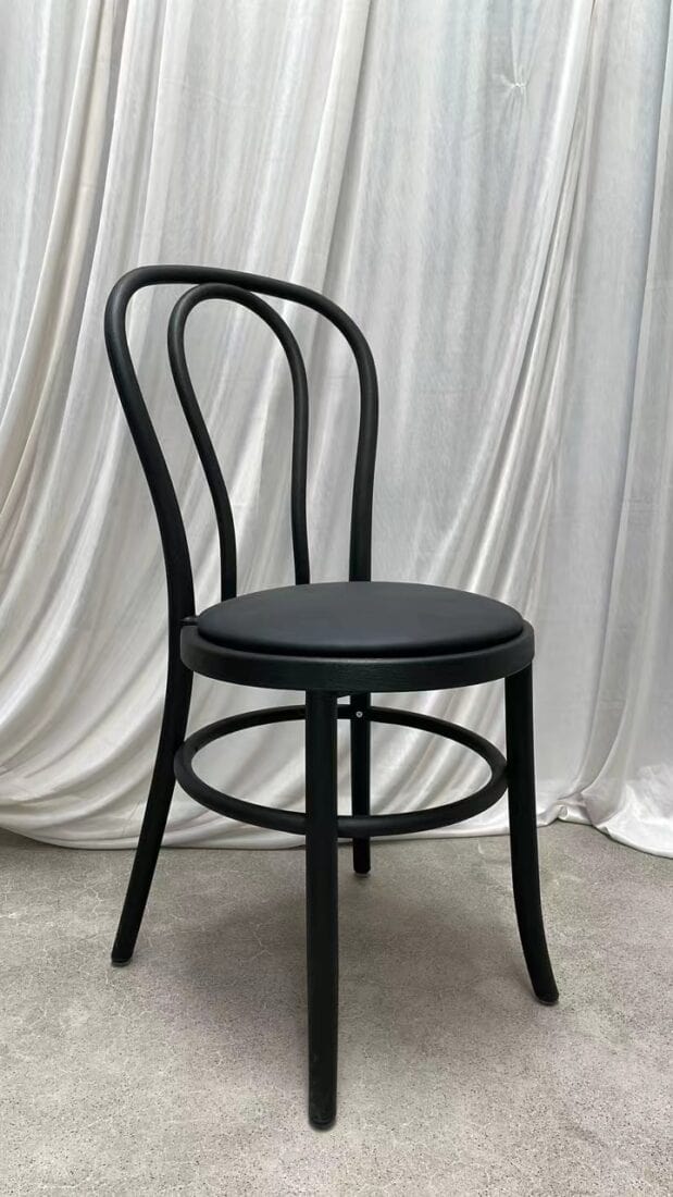 Chivari Black Licorice Resin Bentwood Festive Chair CBFRB-ZG-T