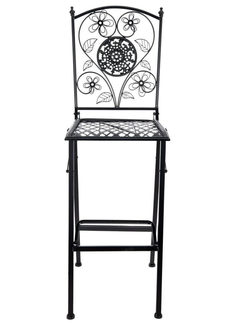 Chivari Barcelona Bistro Barstool Black with Square Seat and Back by Chivari BBBMB-AX-T