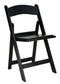 Chivari Black with Black Vinyl Cushion Resin Steel Skeleton™ Folding Chair CFRB-ST-A