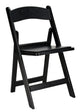 Chivari Black with Black Vinyl Cushion Resin Steel Skeleton™ Folding Chair CFRB-ST-A