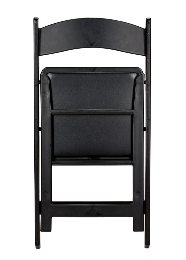 Chivari Black with Black Vinyl Cushion Resin Steel Skeleton™ Folding Chair CFRB-ST-A