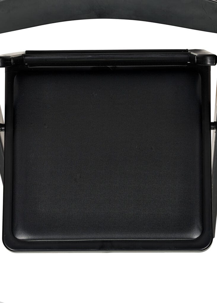 Chivari Black with Black Vinyl Cushion Resin Steel Skeleton™ Folding Chair CFRB-ST-A