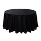 Chivari 5-Pack Black Round Polyester Tablecloth 190gsm 120" SX-TABLPOLY-120IN-BLK-5