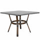 Toulouse 48" x 36"  Glass Top Black and White French Bistro Table TBTP4836BLA-KT-AX-T