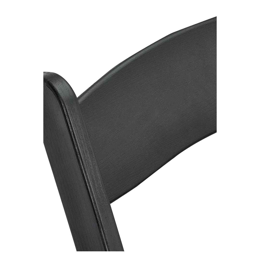 Chivari Black WoodGrain™ Resin Folding Chair with Black Vinyl Seat CFRBB-A