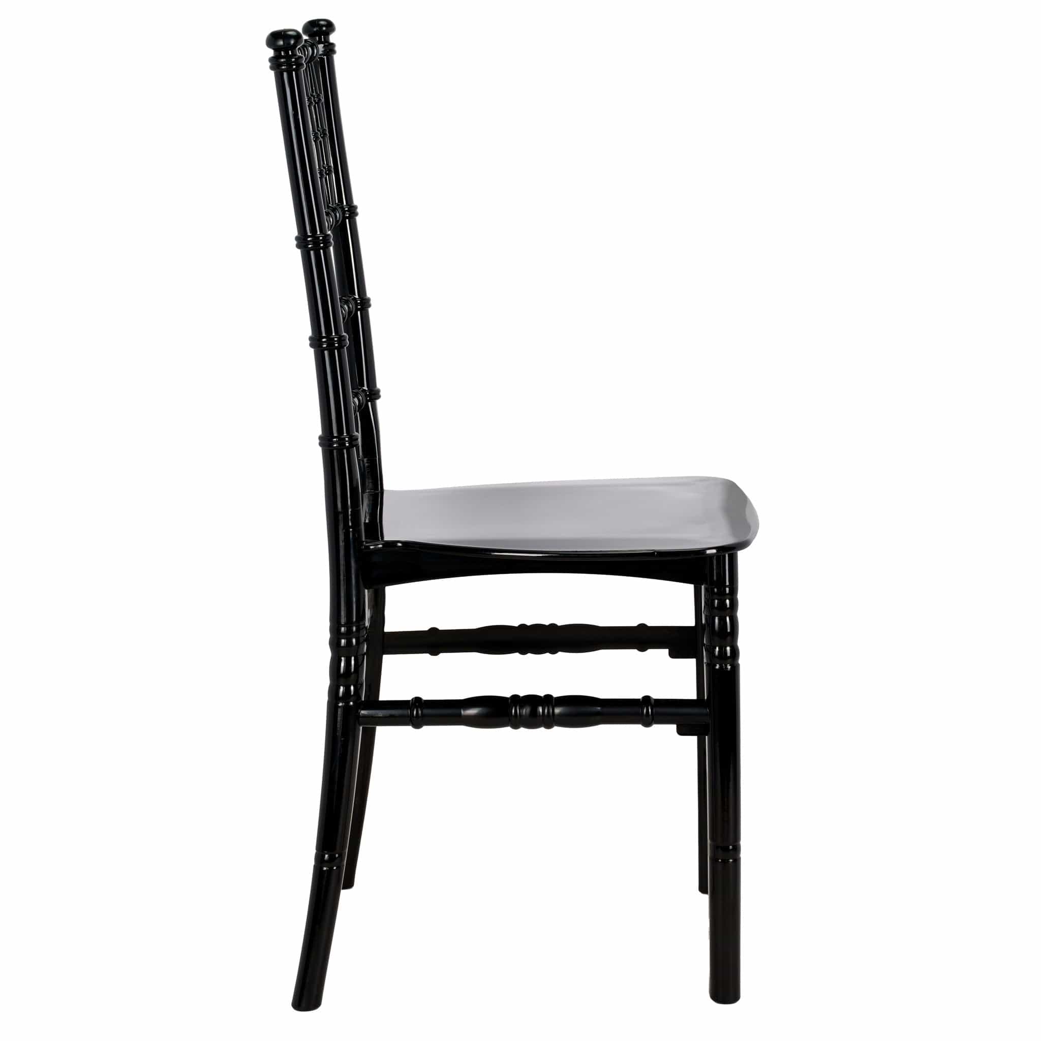 Chivari Black BasicResin™ Chiavari Chair CCPB-SG-T