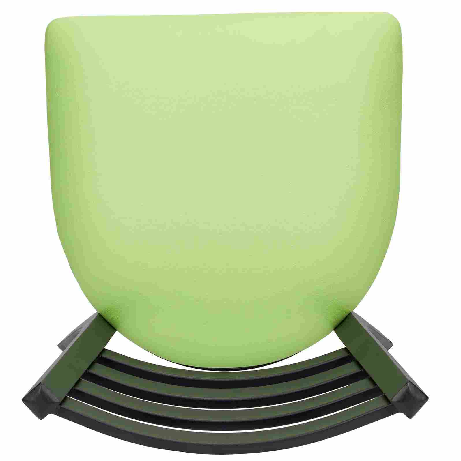 Chivari Ladder Back Restaurant Chair with Black Metal Frame and Light Green Vinyl Seat CLMBVLGR-ZF-KT