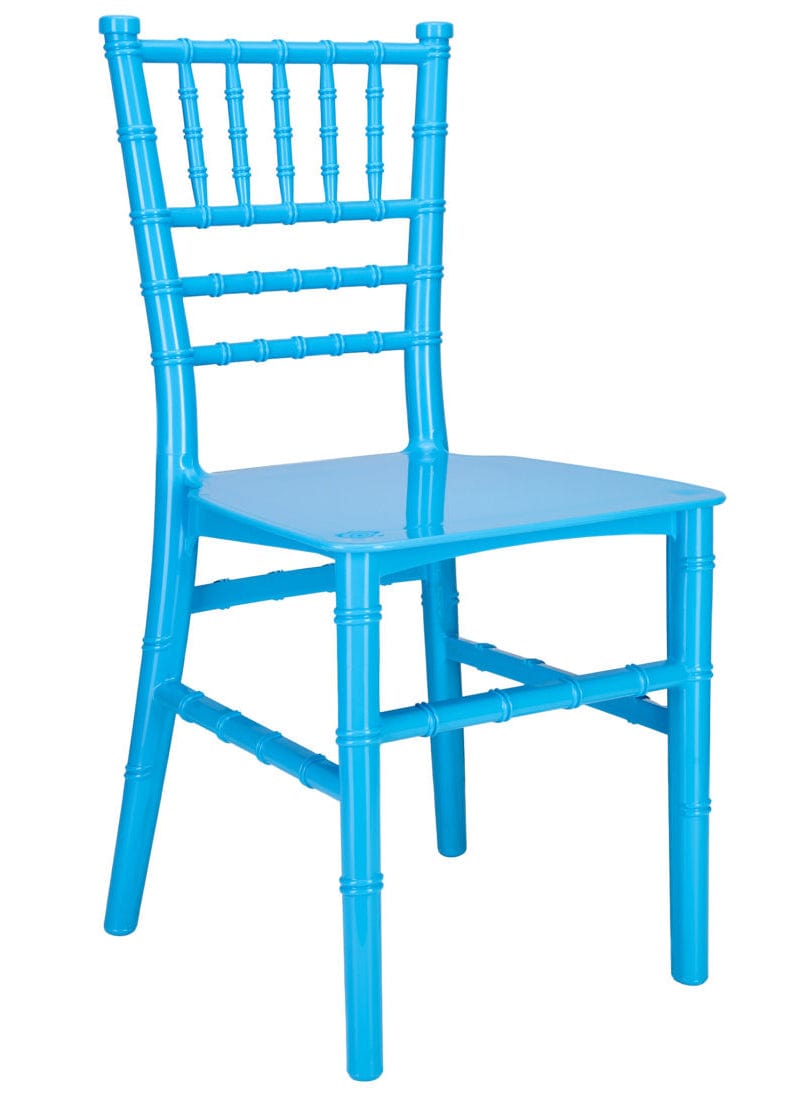 Chivari Kids Blue BasicResin™ Chiavari Chair CCPBLU-KID-SG-T