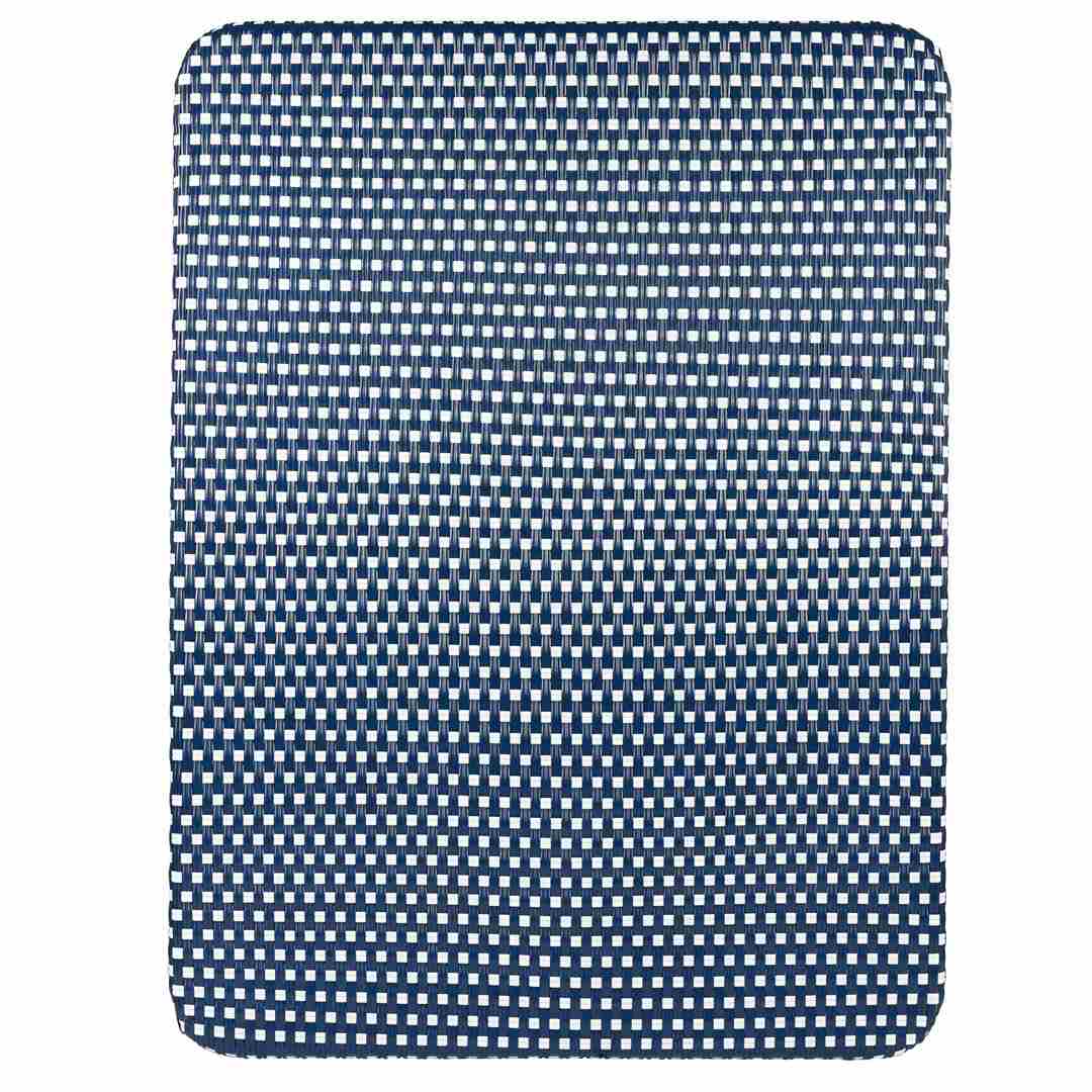 Toulouse 48" x 36" Glass Top Blue and White French Bistro Table TBTP4836BLU-KT-AX-T