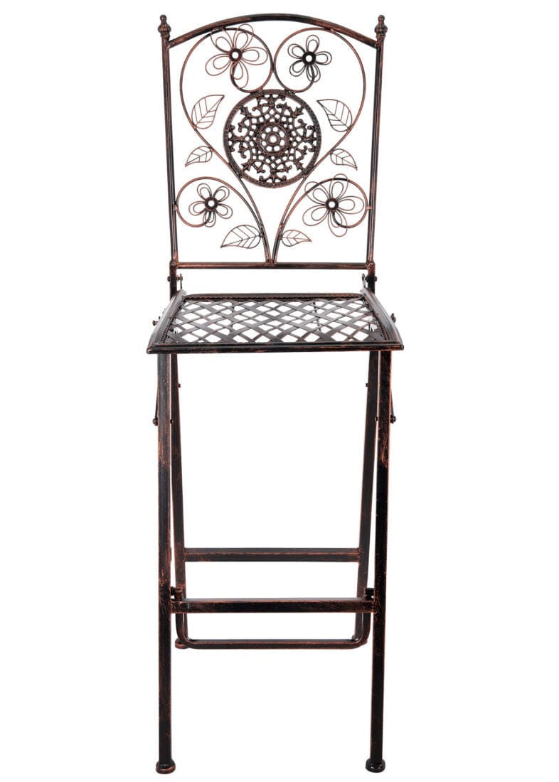 Chivari Bronze Barcelona Bistro Barstool with Square Seat and Back BBBMBR-AX-T