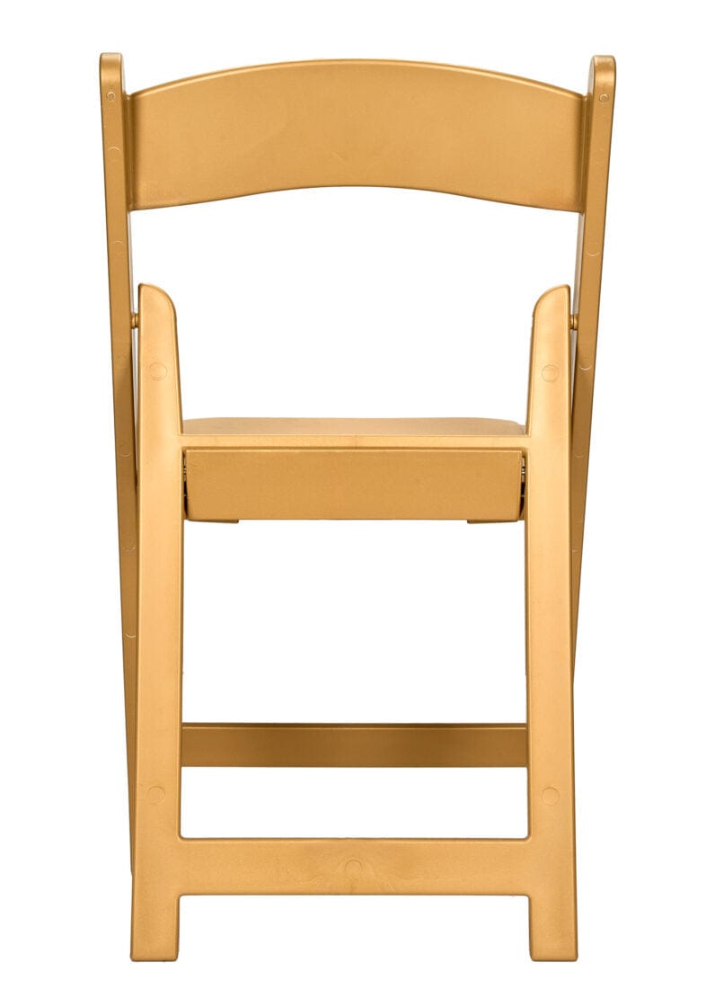 Chivari Bullion Gold with Bullion Gold Vinyl Cushion Resin Folding Chair CFRG-AX-T