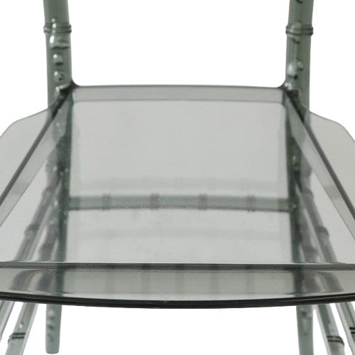 Chivari Clear Smoke Resin ThinVisible™ Seat Chiavari Chair CCRSM-MONO-THIN-ZG-T