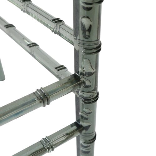 Chivari Clear Smoke Resin ThinVisible™ Seat Chiavari Chair CCRSM-MONO-THIN-ZG-T