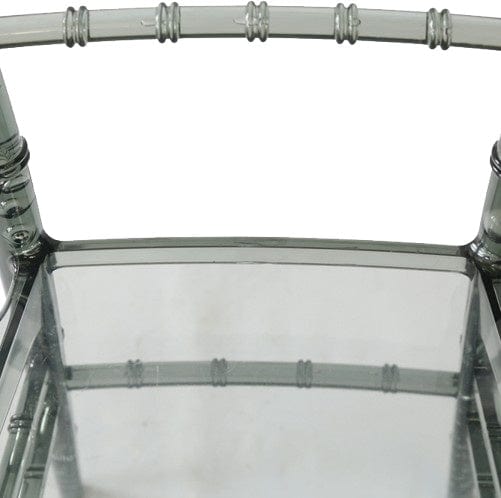 Chivari Clear Smoke Resin ThinVisible™ Seat Chiavari Chair CCRSM-MONO-THIN-ZG-T