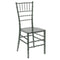 Chivari Clear Smoke Resin ThinVisible™ Seat Chiavari Chair CCRSM-MONO-THIN-ZG-T