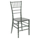 Chivari Clear Smoke Resin ThinVisible™ Seat Chiavari Chair CCRSM-MONO-THIN-ZG-T