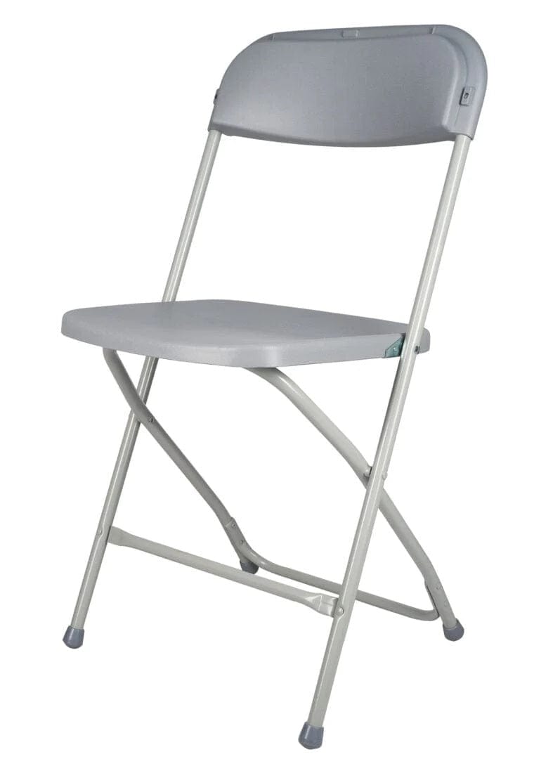 Chivari Gray Folding Steel-Poly Chairs CFPG-AX-T