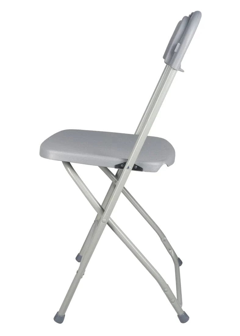 Chivari Gray Folding Steel-Poly Chairs CFPG-AX-T