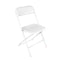 Chivari White Folding Chair (Steel-Poly Chair) - A Series CFPW-AX-T
