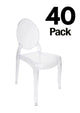 Chivari 40 Chair Pack Clear Resin Oval Back Sophia Ghost Chair CGRS-ZG-T-40