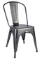 Chivari Hammered Gray Tolix Style Metal Chair CTMCH-AX-T