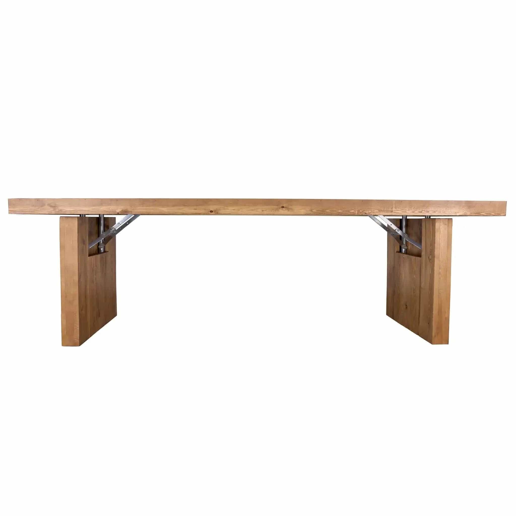 Chivari 96" x 30" Chestnut Farm Table Conversion Kit for Banquet Tables TFARMCKT9630-CHT-AX-T