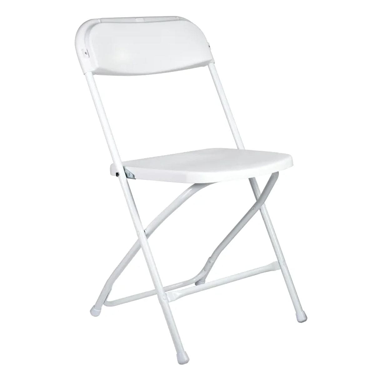White folding chair on a white background