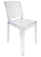 Chivari Clear Resin Square Back Ghost Chair CGRSQ-ZG-T