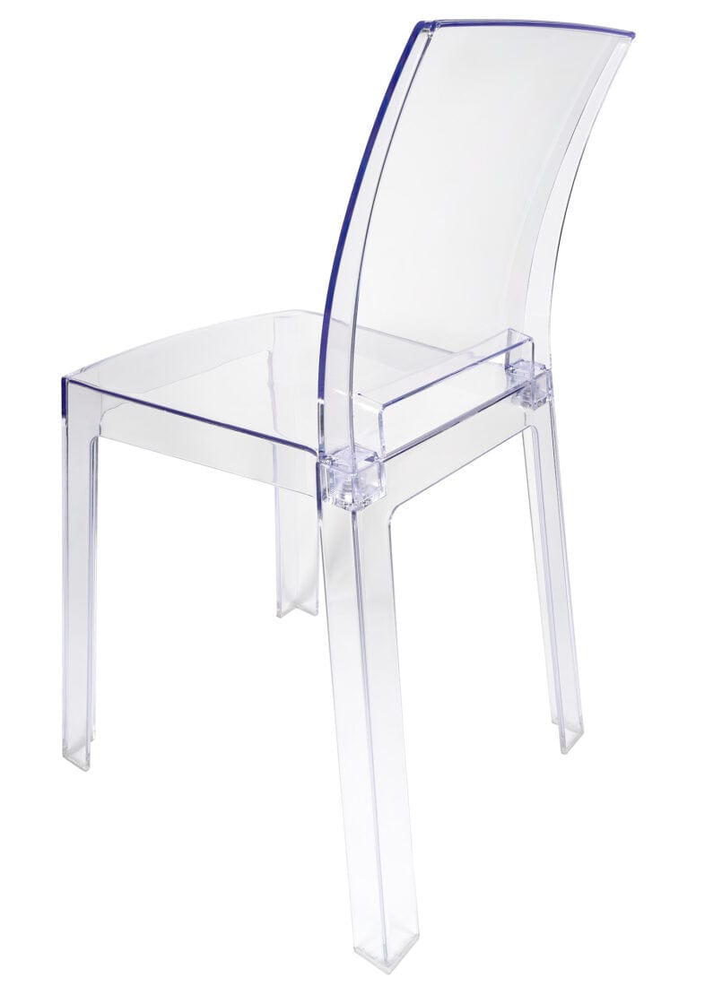 Chivari Clear Resin Square Back Ghost Chair CGRSQ-ZG-T