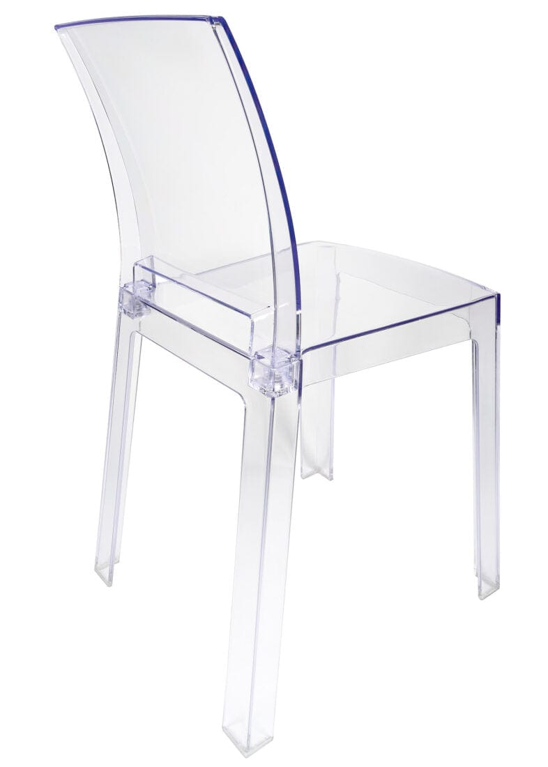 Chivari Clear Resin Square Back Ghost Chair CGRSQ-ZG-T