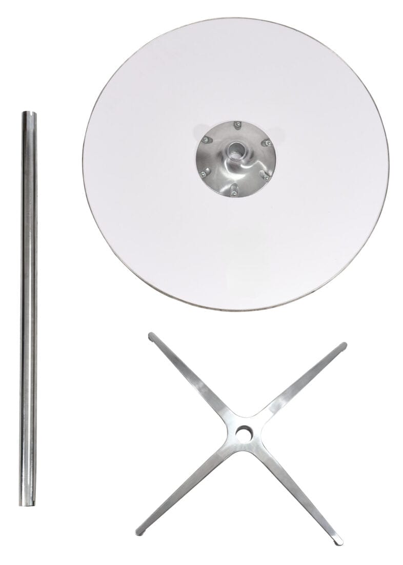 Chivari 32" Round Stainless Steel Bar Height Cocktail Table Kit TKITRD32SS-AX-T