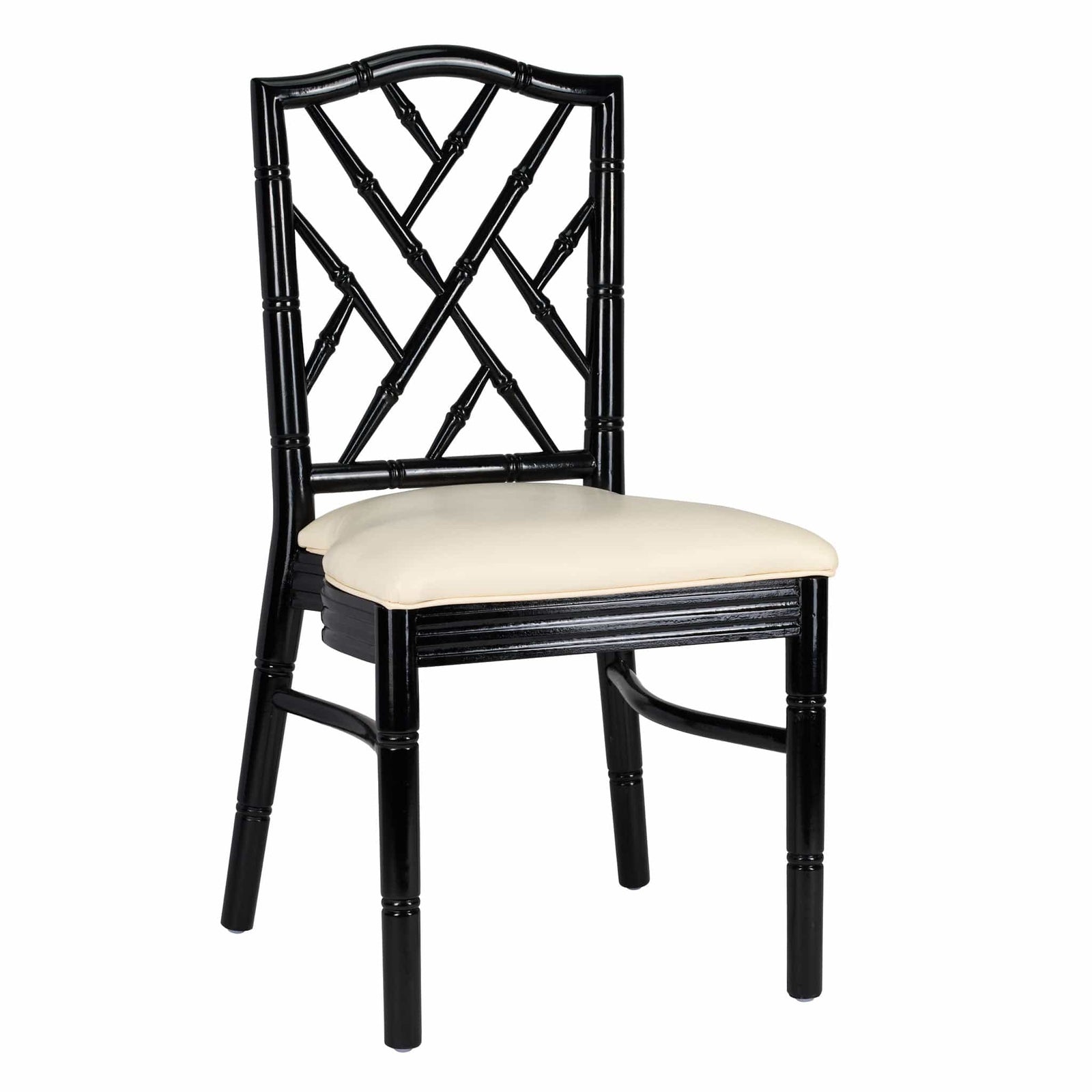 Chivari Black Ritz ToughWood™ Chair with Ivory Vinyl Seat CRWB-ZG-SO