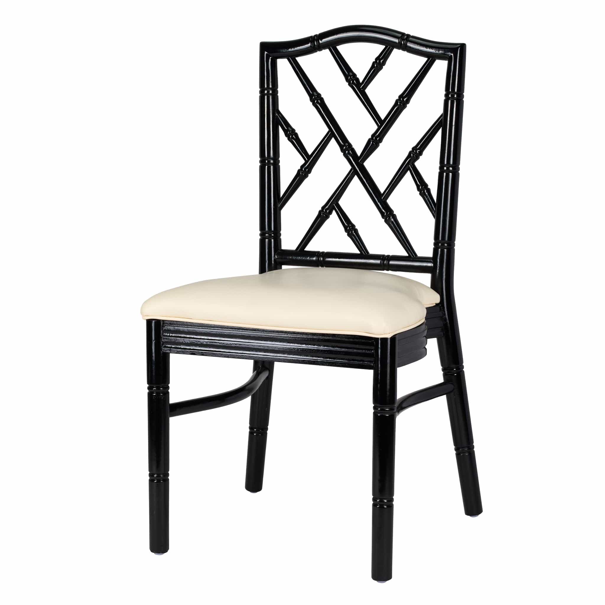 Chivari Black Ritz ToughWood™ Chair with Ivory Vinyl Seat CRWB-ZG-SO